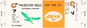 1973 new york jets philadelphia eagles veterans stadium nfl ticket