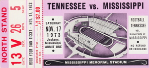 1973 Ole Miss Rebels vs. Tennessee Vols
