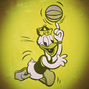 1973 Oregon Duck Basketball Poster