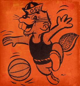 1973 Oregon State OSU Basketball Canvas Art