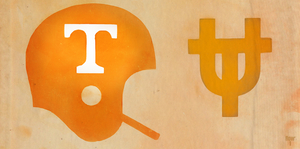 Tennessee Vols Throwback Helmet Art