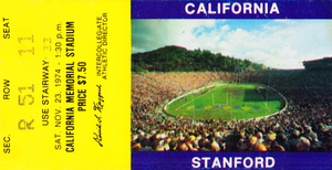 1974 California Bears vs. Stanford Cardinal