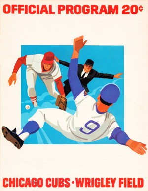 1974 chicago cubs program wall art