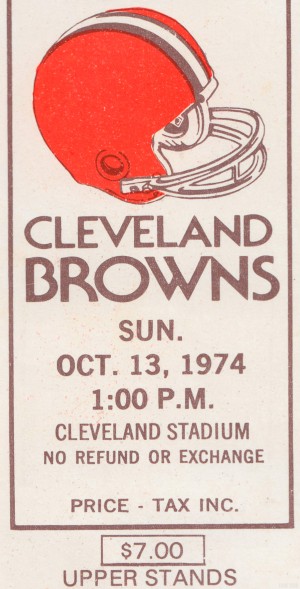 1974 Cleveland Browns Ticket Stub Art