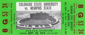 1974 Colorado State Rams vs. Memphis Tigers 