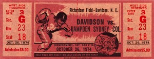 1974 davidson hampden sydney college richardson field