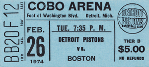 1974 Detroit Pistons vs. Boston Celtics