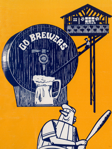 1974 Milwaukee Brewers Metal Sign