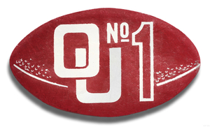 1974 Oklahoma Sooners Number 1 Football Art