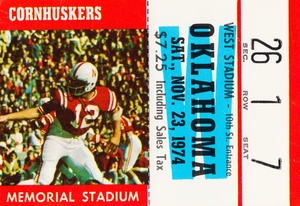 1974 Oklahoma Sooners vs. Nebraska Cornhuskers