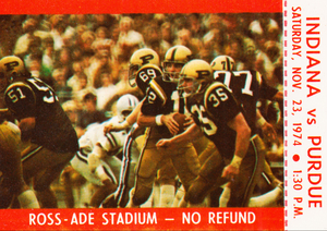 1974 Purdue Boilermakers vs. Indiana Hoosiers | Row 1