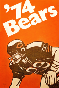 1974 Chicago Bears Throwback Sports Poster