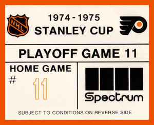 1974 Philadelphia Flyers Ticket Stub Art