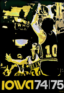1974 Iowa Hawkeyes Basketball Art