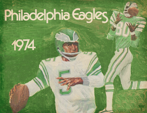 1974 Philadelphia Eagles Football Art Remix