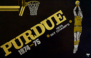 1974 Purdue Basketball Art