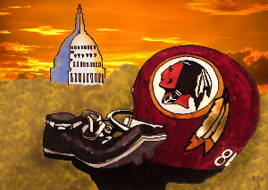 1974 Washington Redskins Helmet Art