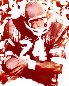 1975 Joe Washington Oklahoma Football Wall Art Framed Prints