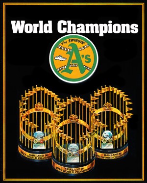1975 Oakland Athletics World Champions Baseball Poster
