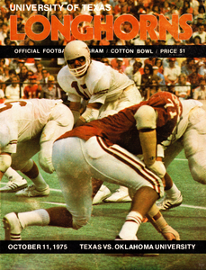 1975 Oklahoma Sooners vs. Texas Longhorns Football Program Print