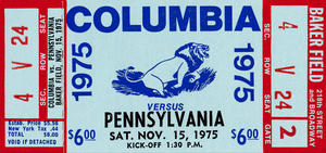 1975 Penn Quakers vs. Columbia Lions | Row 1 