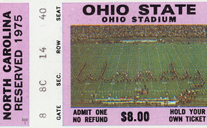 1975 Ohio State vs. North Carolina Ticket Art