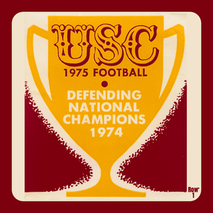 1975 USC Football Ticket Stub Remix Art
