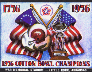 1976 Arkansas Razorbacks Ticket Stub Art
