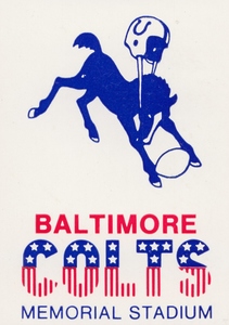 1976 Baltimore Colts Ticket Stub Art
