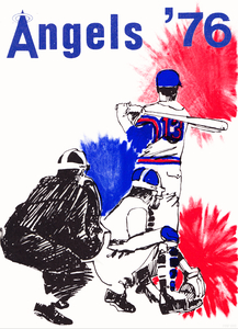 1976 California Angels Retro Baseball Poster