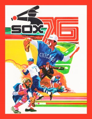 1976 chicago white sox retro baseball poster