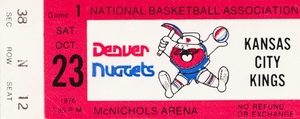1976 Denver Nuggets First NBA Home Game
