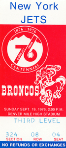 1976 New York Jets vs. Denver Broncos | Row 1