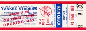 1976 new york yankees yankee stadium ticket stub art poster