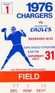 1976 San Diego Chargers vs. Philadelphia Eagles