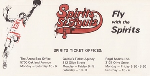 1976 Spirits of St. Louis Basketball Team Art