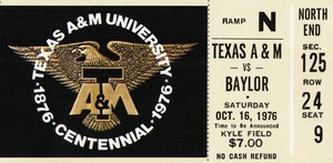 1976 Texas A&M vs. Baylor