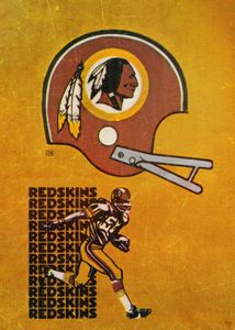 1976 Washington Redskins Football Art