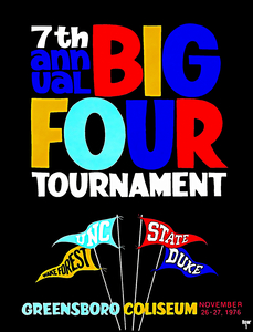 1976 Big Four Basketball Tournament Art