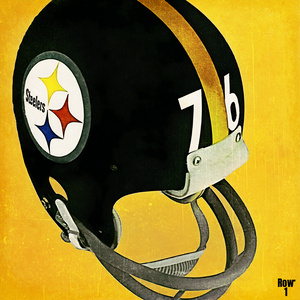 1976 Pittsburgh Steelers Helmet Art