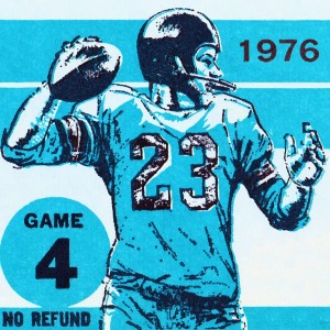 1976 Football Ticket Stub Remix Art