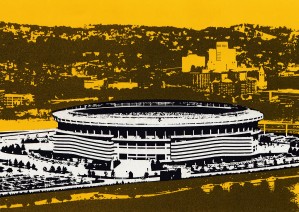 1977 Three Rivers Stadium Art