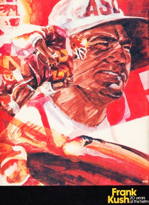 1977 arizona state asu sun devils coach frank kush art