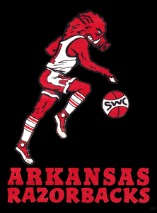 1977 Arkansas Razorbacks SWC Basketball Remix Art