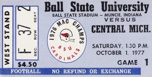 1977 Ball State Cardinals vs. Central Michigan Chippewas