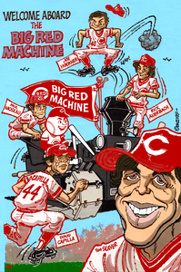 1977 Cincinnati Reds Jerry Dowling Art
