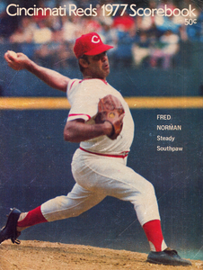 1977 Cincinnati Reds Fred Norman Scorebook Art