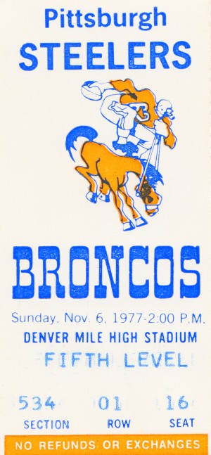 1977 Denver Broncos vs. Pittsburgh