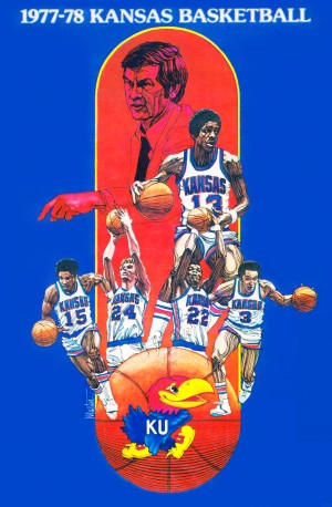 1977 Kansas Jayhawks Basketball Print