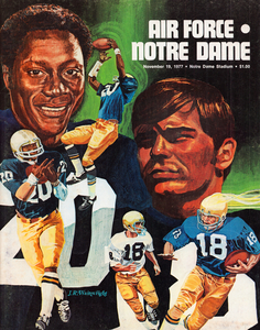1977 Air Force vs. Notre Dame Football Program Cover Art